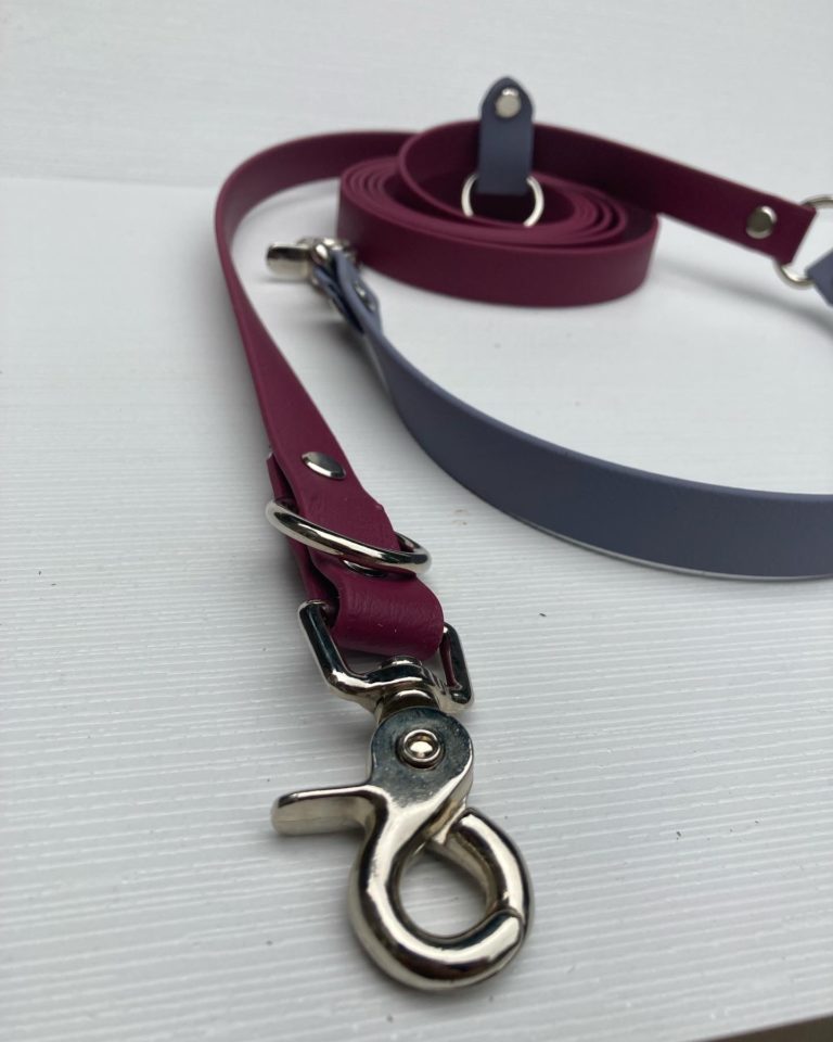 Hands free maroon with grey accents