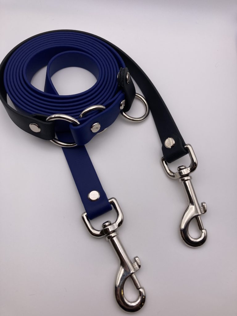 Hands free leash navy with black accents