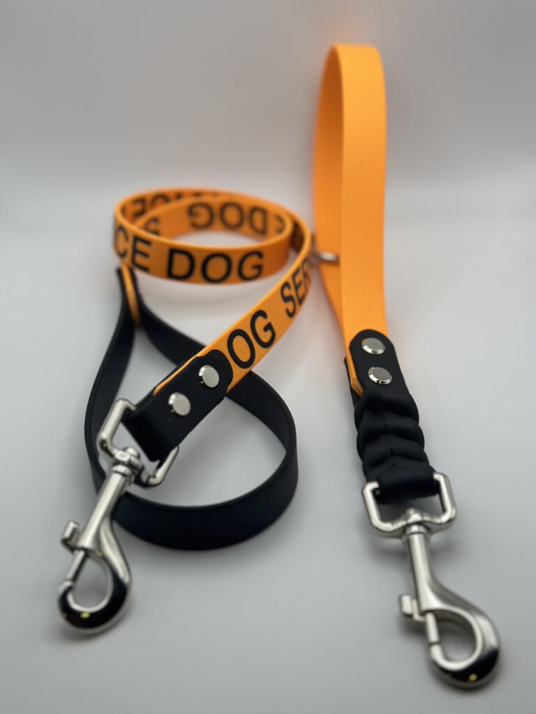 Orange/Black Working leash set - PREMADE