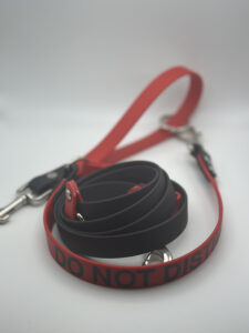 Red/Black 6ft HF leash set - PREMADE